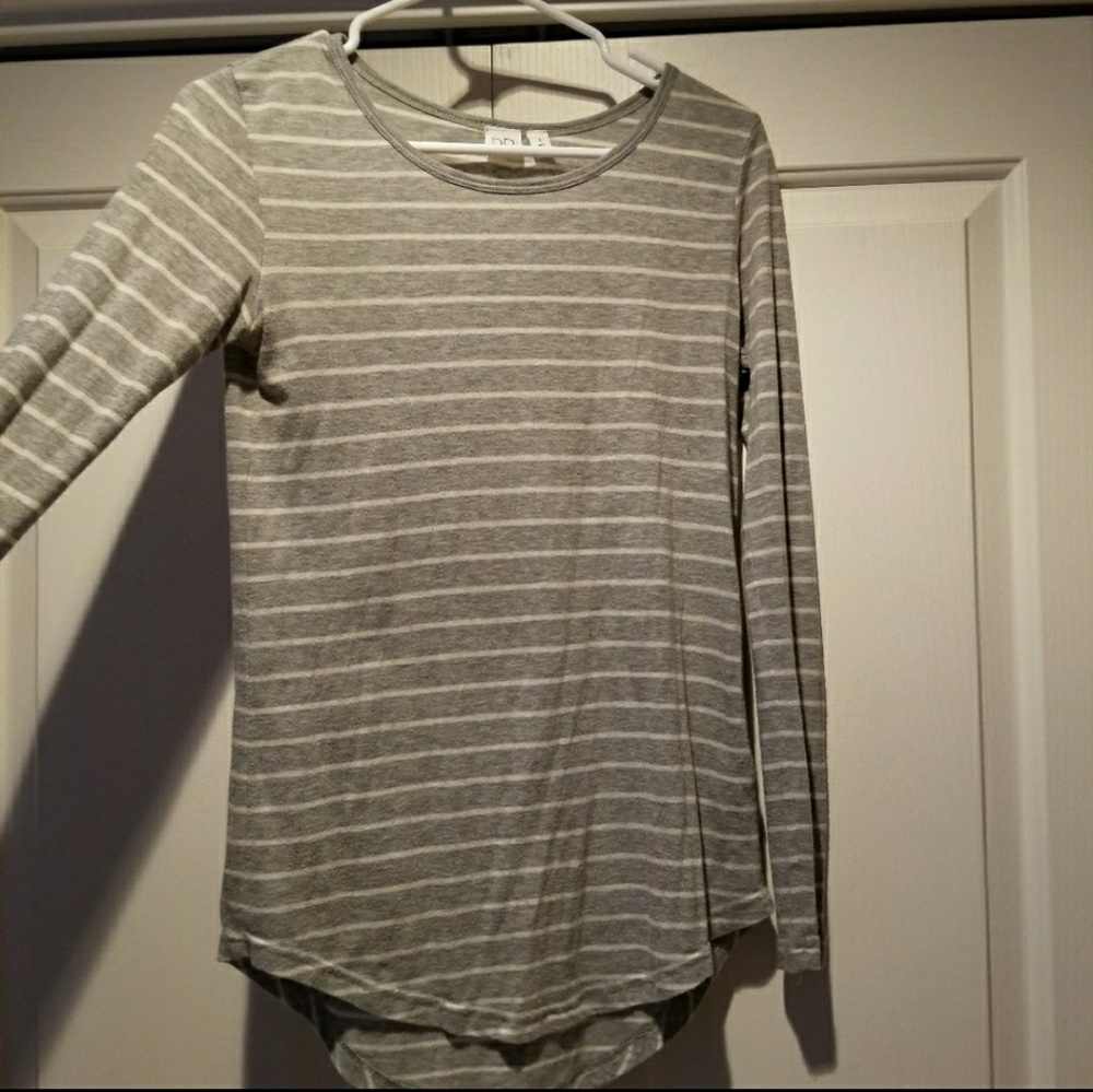 BP grey and white striped long sleeve